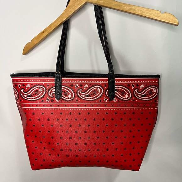 Coach Red Tote with Mickey Mouse Design - Picture 7 of 13